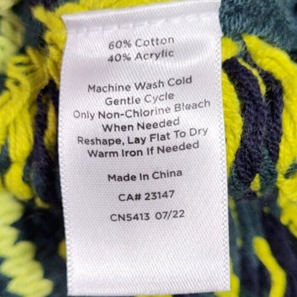 Talbots Long Sleeved Crew Neck Pullover Diamond Fair Isle Sweater Size M - Picture 5 of 6